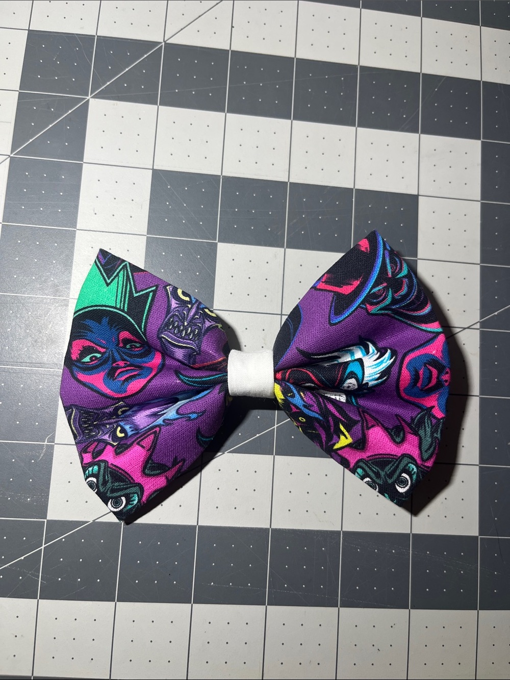Purple Patterned Hair Bow for Women